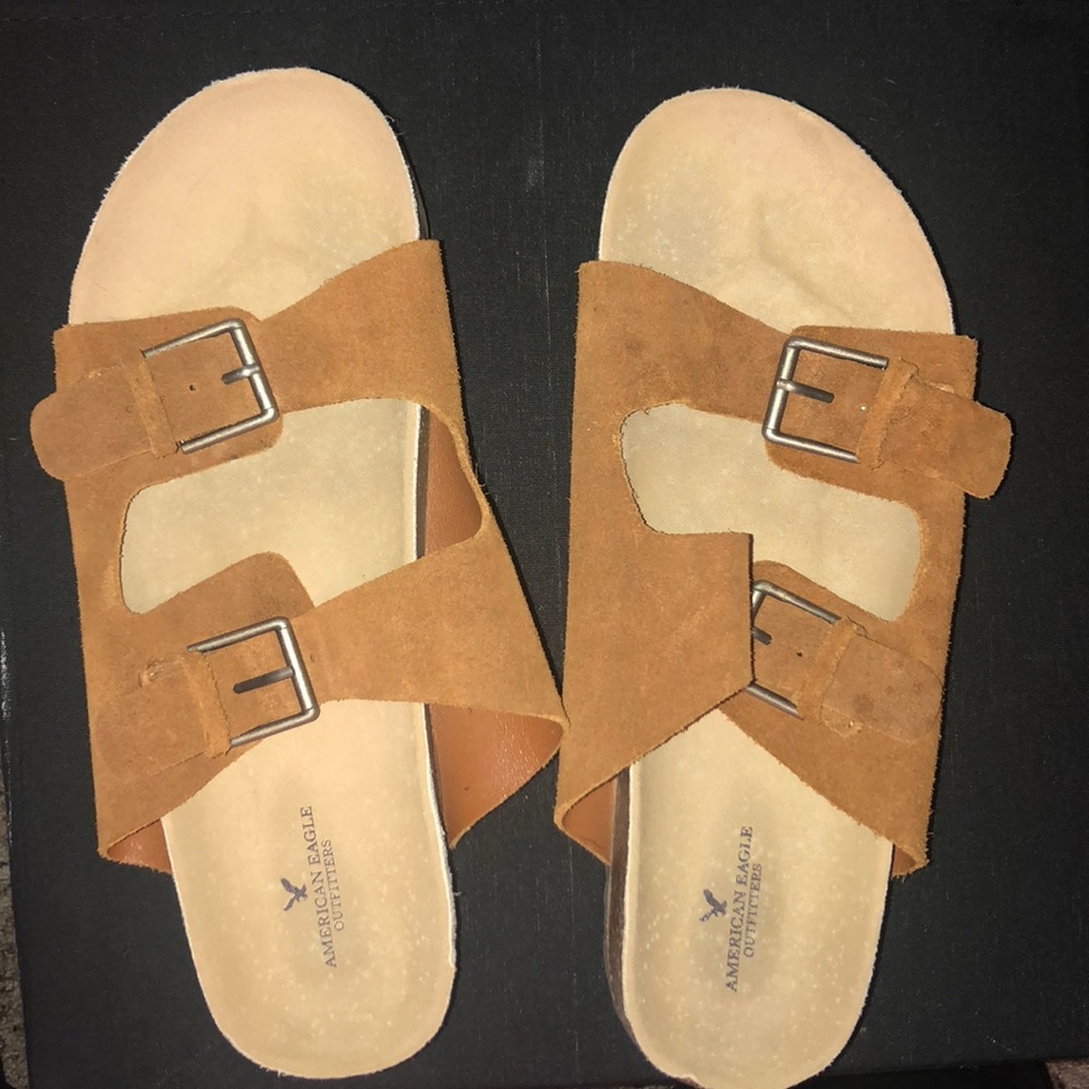 Brown/ cognac off-brand birkenstocks